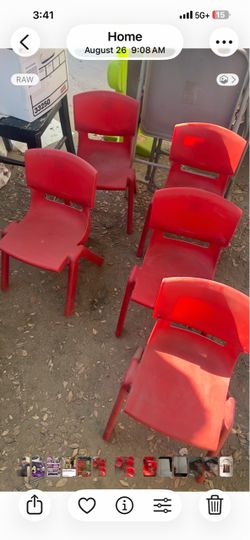 Kids red chairs