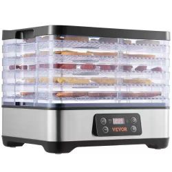 Food Dehydrator Machine, 5-Tray Fruit Dehydrator, 300W Electric Food Dryer w/ Digital Adjustable Timer & Temperature for Jerky, Herb, Meat, Beef, Frui