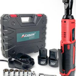 Cordless Electric Ratchet Wrench Set, 3/8"