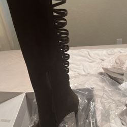 Aldo Knee High Boots Olive Color