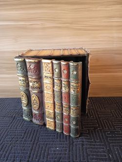 Vintage or antique decorative book-shaped secret storage box
