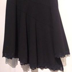 BLACK LACE EDGES  SKIRT