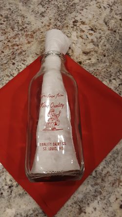 Vintage glass 1qt milk bottle