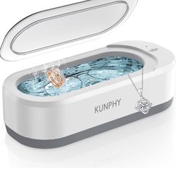 KUNPHY Ultrasonic Jewelry Cleaner, Jewelry Cleaner Machine 12oz 46KHz, Professional Sonic Cleaner with One-Touch Operation, Sonic Cleaner for Rings, G