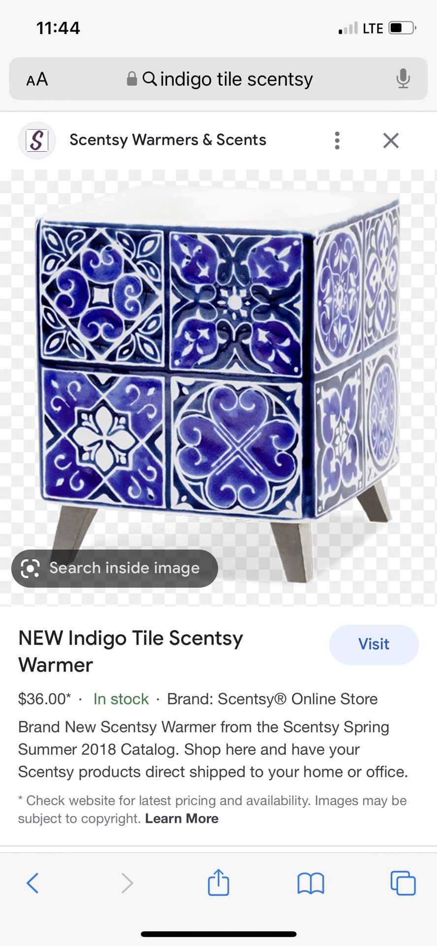 Indigo Tile Scentsy