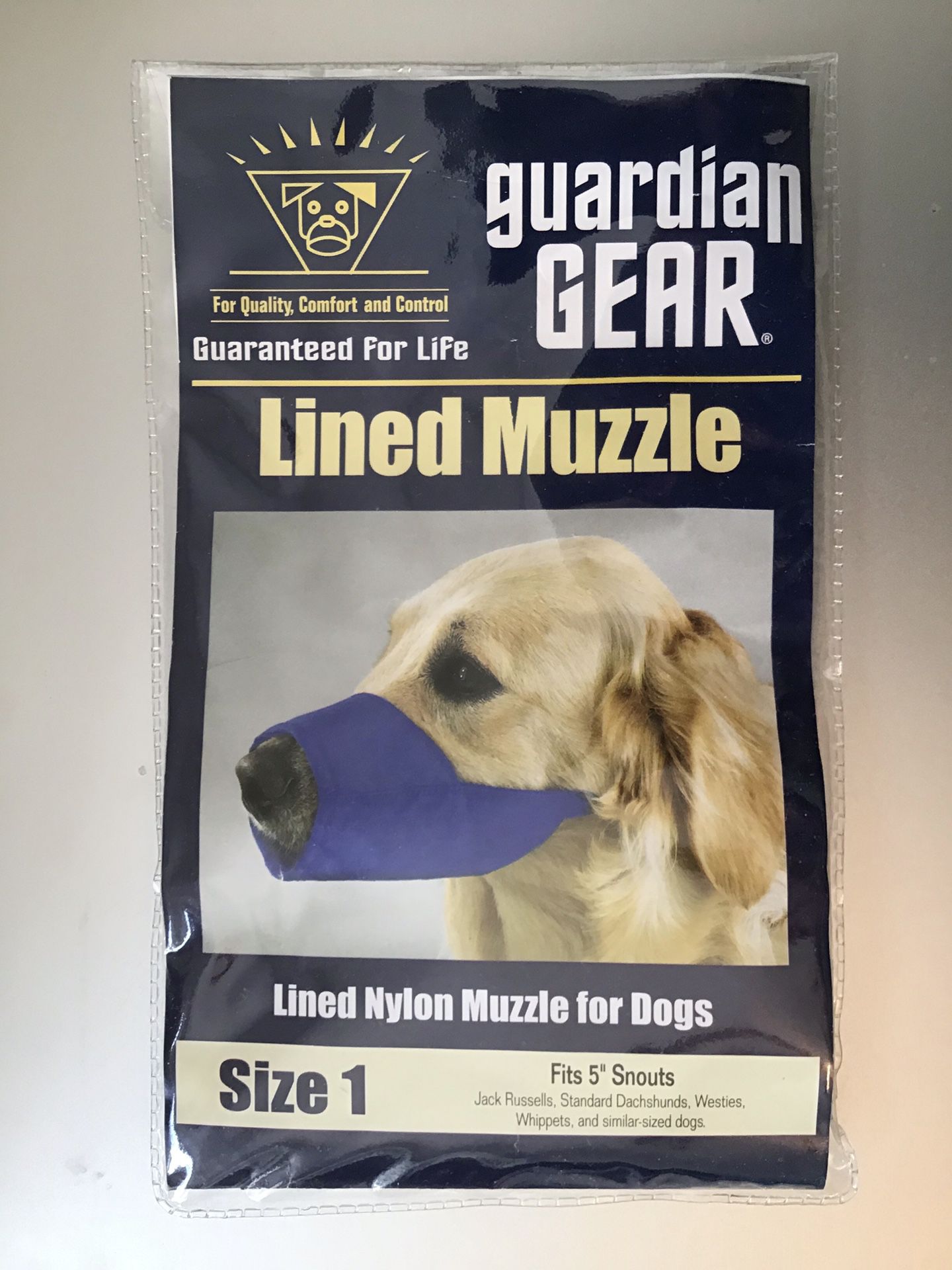 LINED DOG MUZZLE SIZE 1 - GUARDIAN GEAR