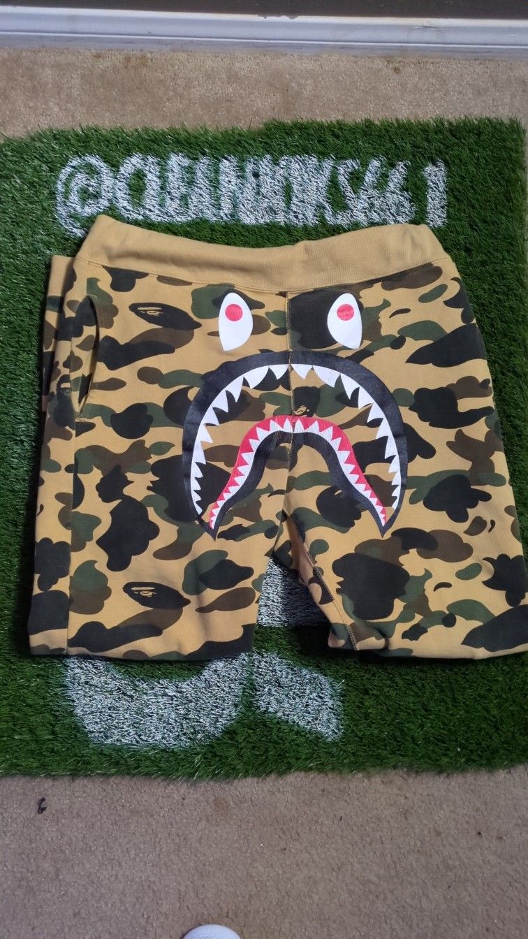 Bape Yellow Sweatpants 