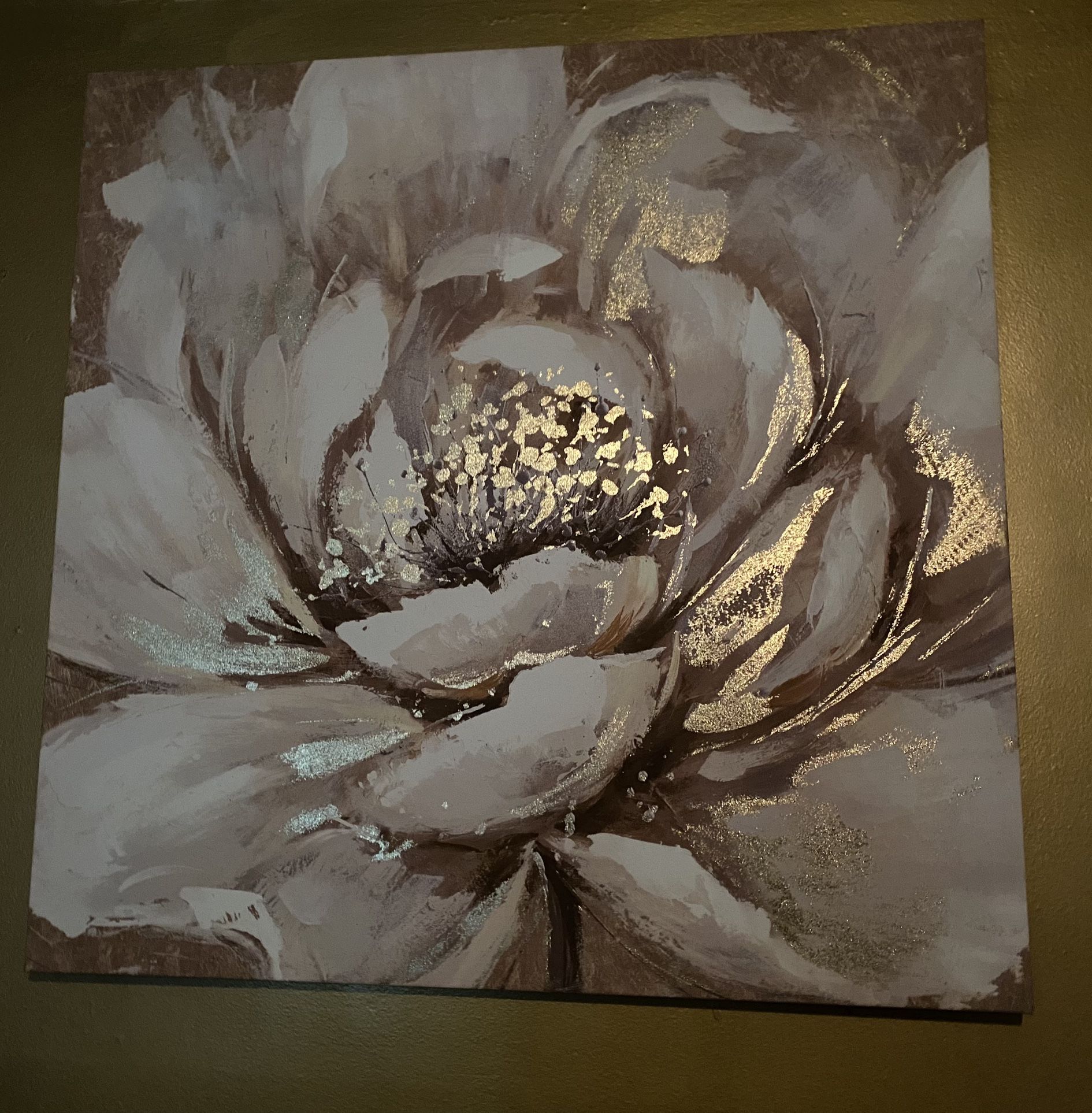 Gold Floral Painting 