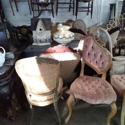 TONS of Victorian Items. Clocks, Furniture,  Bird Houses, China, Lamps....