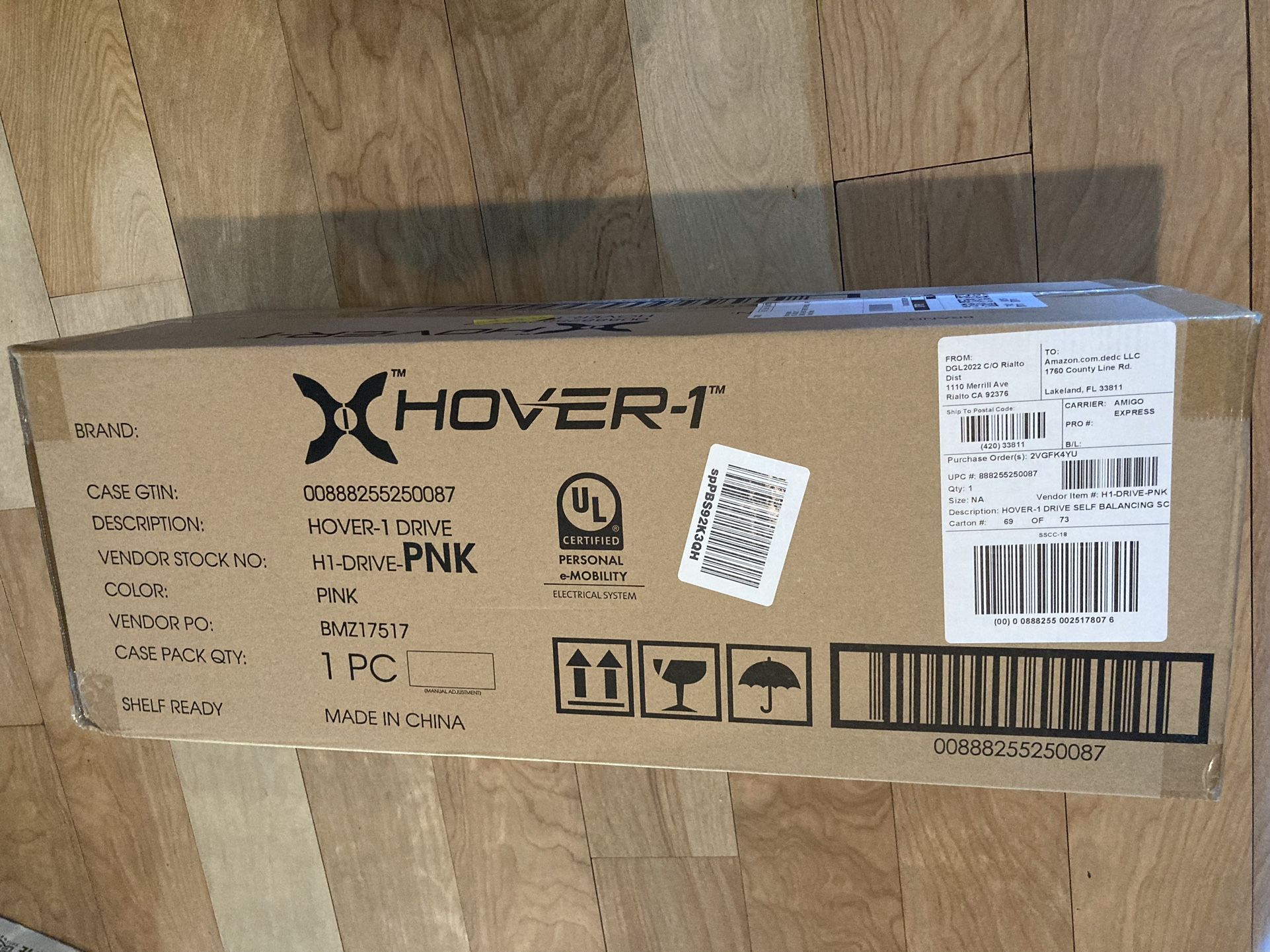 New - Pink Hover-1 Drive Electric Hoverboard - 3 Available
