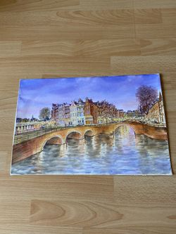 Watercolor Painting Of The Netherlands By Unknown Artist