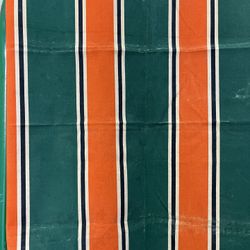 Cotton Striped Ticking Fabric. Vintage Mid 20th Century 