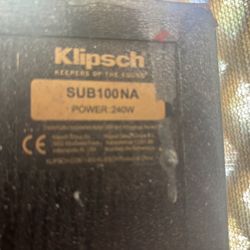 Kilpsch Speakers And Sub 