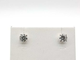 2.0 Cttw Lab Grown Diamond Double Stud Yellow Gold Earring 3.0 Grams Mk0925wcsmia