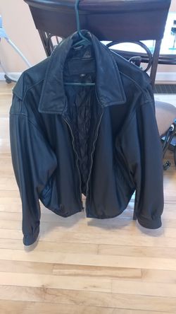 Men's St. John's Bay Black Leather Coat