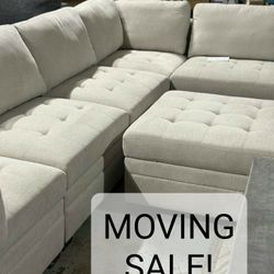 Modular Sectional Couch Sofa With Storage Ottoman Thomasville 
