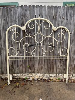 Ornate vintage QUEEN SIZE wrought-iron headboard. 65.00