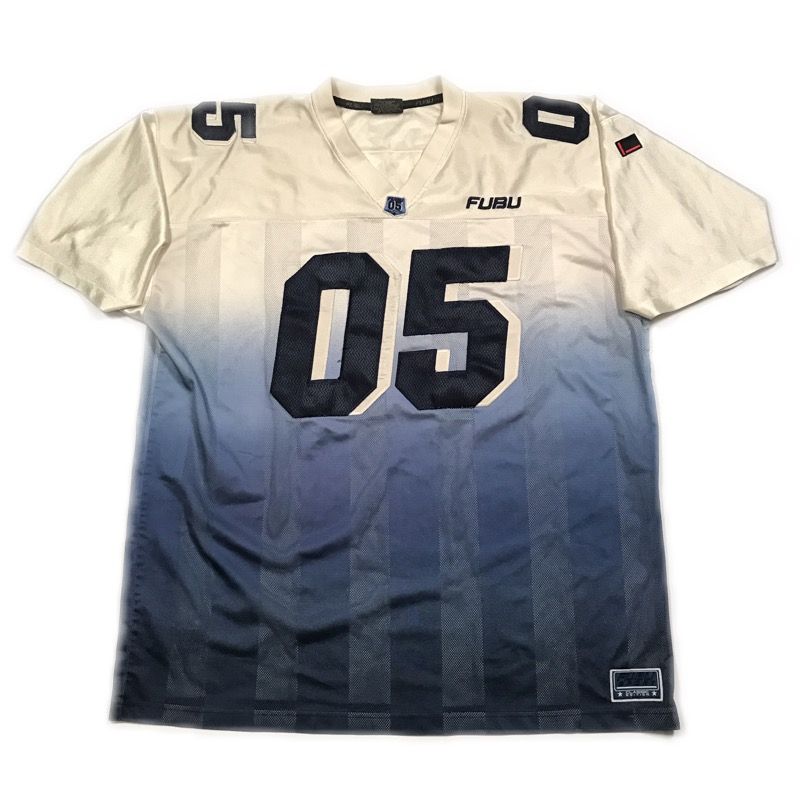 Vintage 90s FUBU 05 Embroidered Stitched Football Jersey Size XXL OG HIP HOP Champion Rap Tee Supreme Bape
