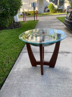round glass-top table