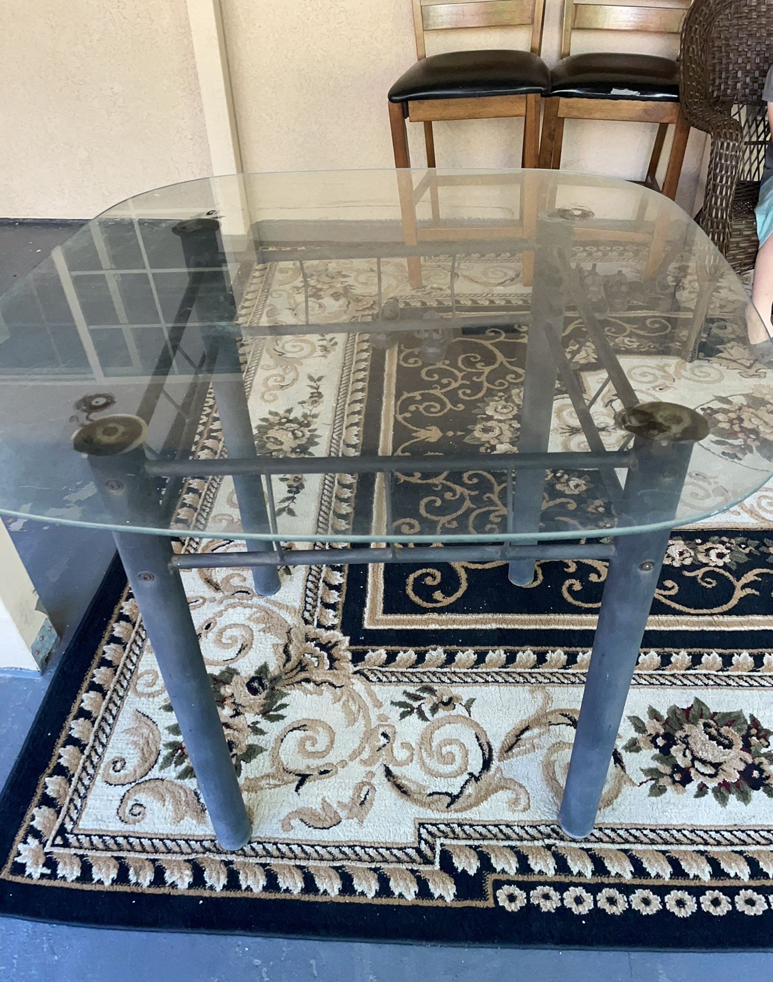 Glass Top Table 