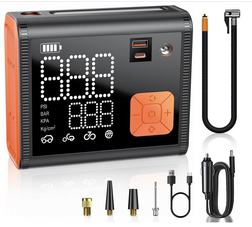 Portable Rechargeable Smart Tire & other things Air Inflator pump