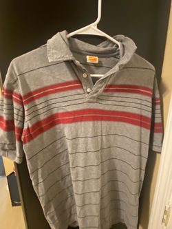 Men's Striped Short Sleeve Polo Shirt