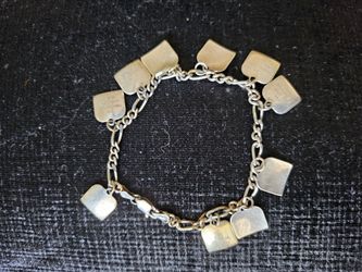 Sterling Silver 10 Commandments Charm Bracelet