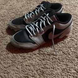 Jordan 1 Low Football Cleats (GREY & WHITE) 10.5