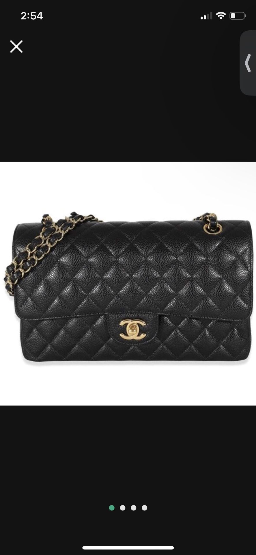 Chanel classic flap bag black with gold hardware