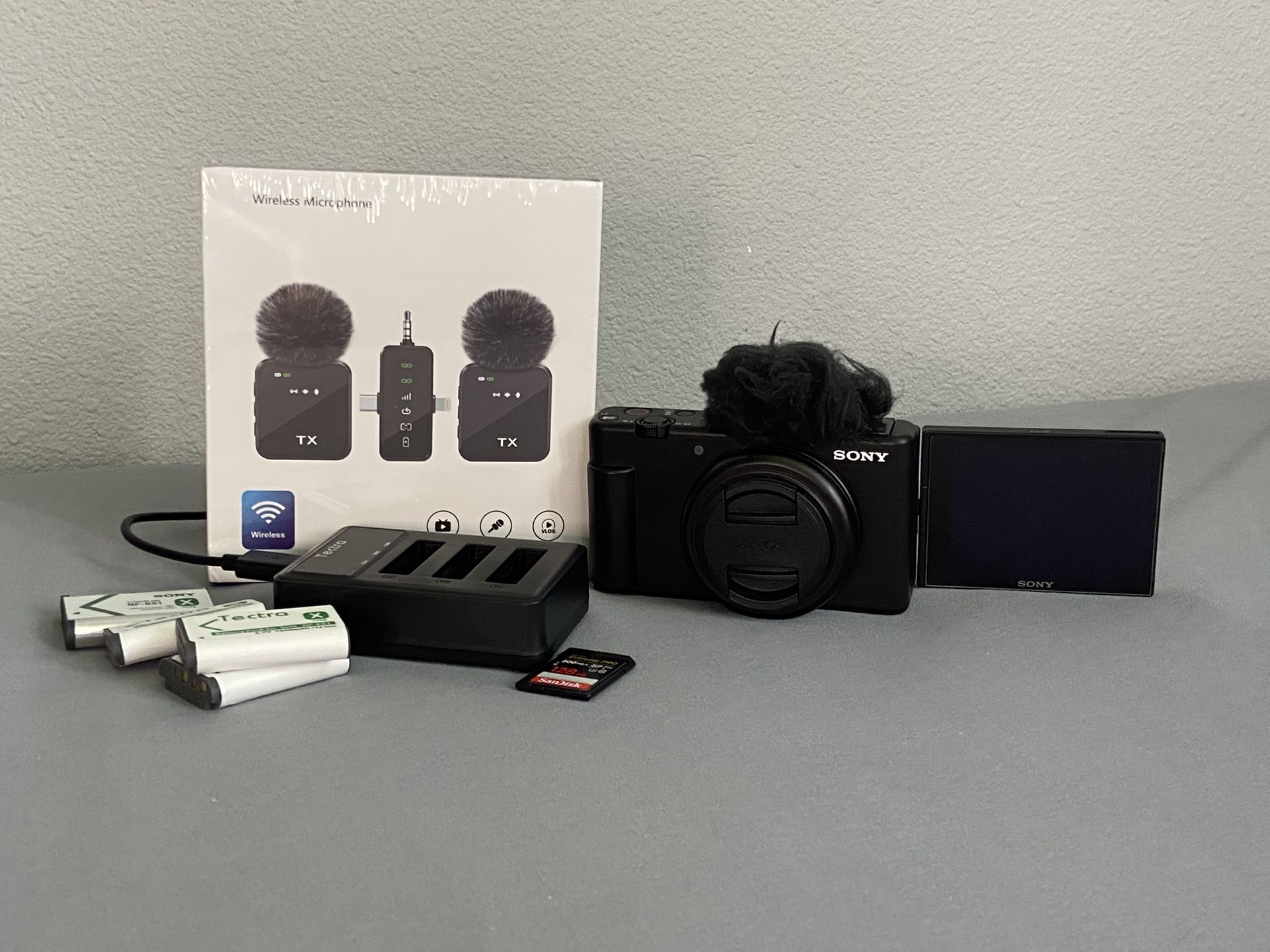 SONY ZV-1F Vlogging Camera Full Set 128 GB Memory Card