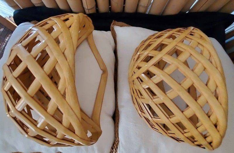 Bamboo Wall Pocket Baskets 