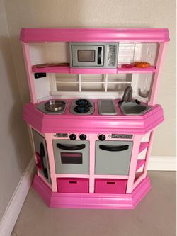 American Plastic Toys Kids Play Kitchen w/ Lights & Sounds 38” Tall
