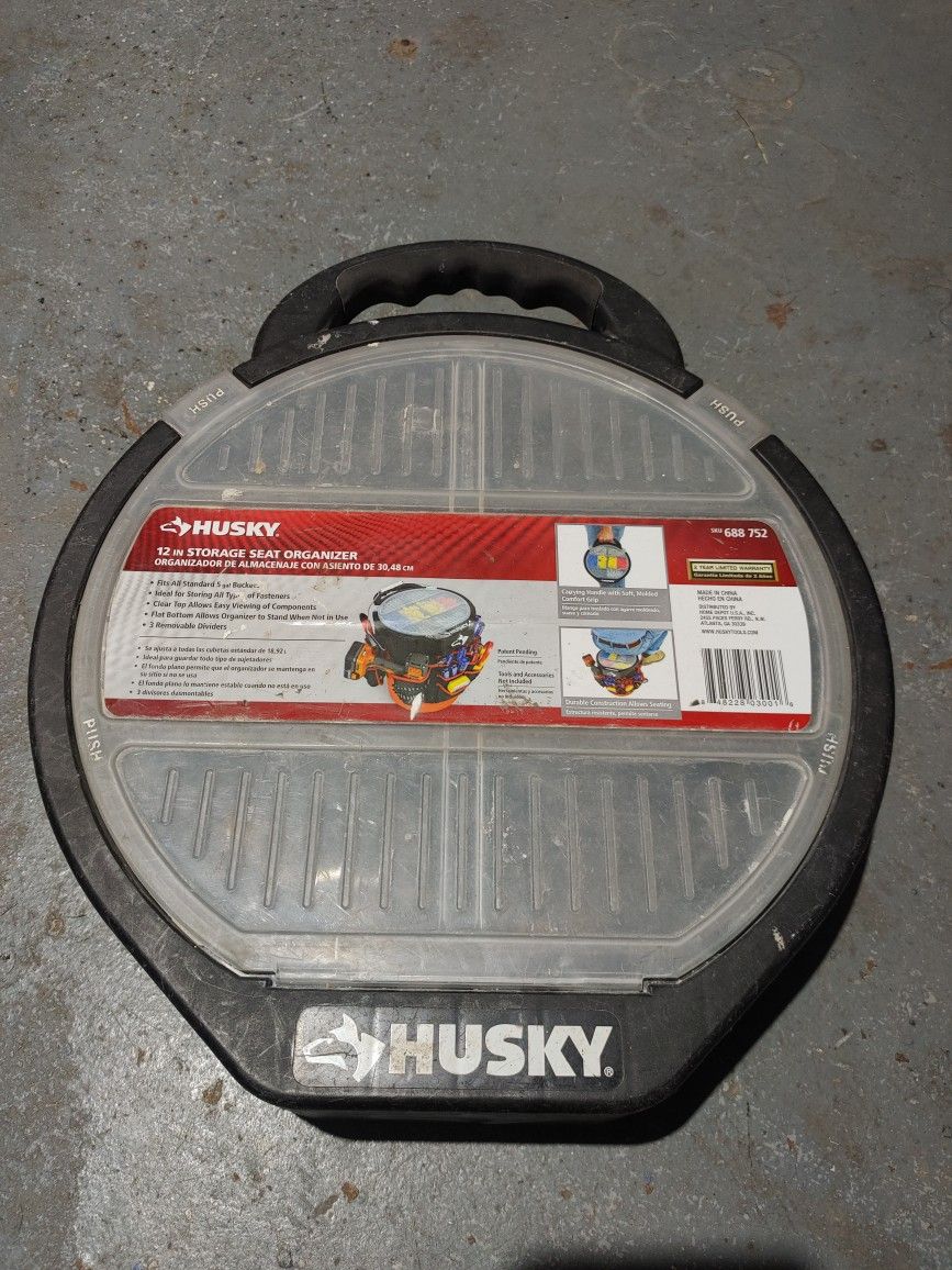 Husky bucket organizer