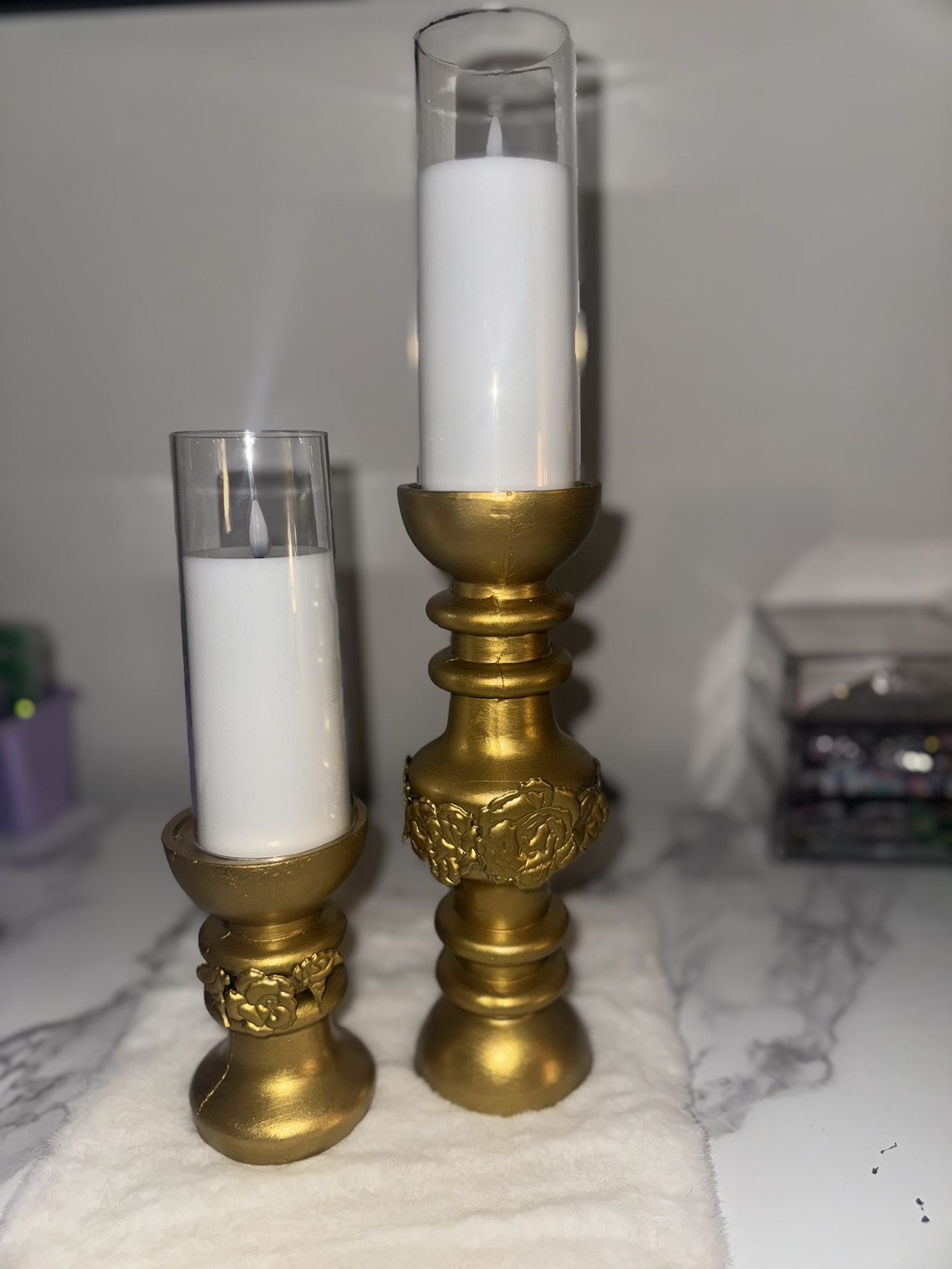 Hand Painted Candle Holder/stands