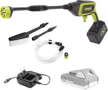 Sun Joe 24V-PP350-LTE-P1 24-Volt IONMAX Power Cleaner Kit, W/ 2.0-Ah Battery + Charger, Water Siphon Hose, Utility Brush