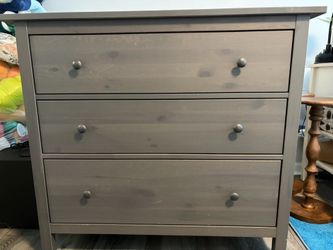 Grey IKEA Hemnes 3-Drawer Chest Dresser | Solid Wood (Discontinued)