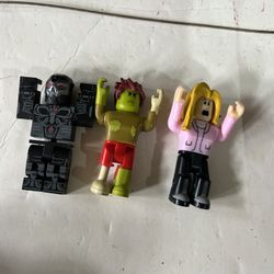 Three Roblox figures