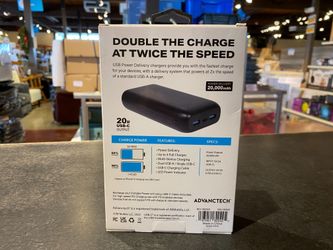 Advanctech 20k Mah Power Bank w/Dual USB in Black
