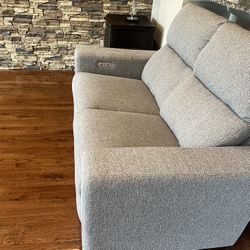 Power Recliner Loveseat Sofa and Coffee Table