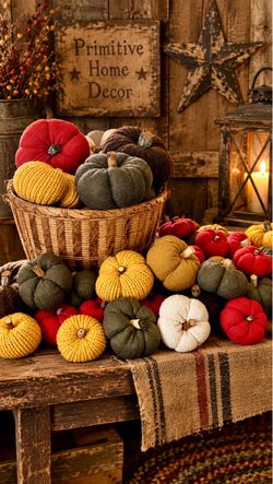 Fabric Pumpkins  Fall Decor