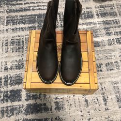 Mens Work Boots Crazy Brown 10" Dual Density Leather