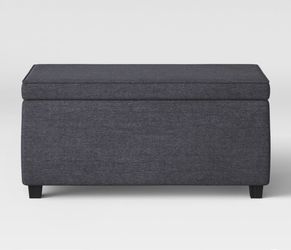 Double Storage Ottoman Dark Gray -
