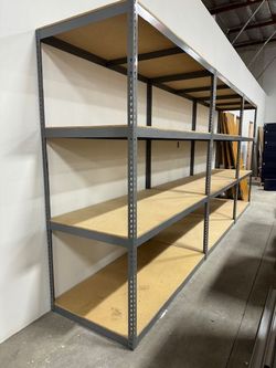 Industrial 4 Tier Shelving 72 in W x 36 in D Boltless Warehouse Rivet Storage Rack Similar to Uline Stronger Than Homedepot Lowes And Costco Delivery 