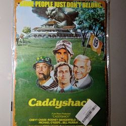 80s Vintage Comedy Movie Metal Sign Caddyshack Full Cast Wall Art Room Aesthetic