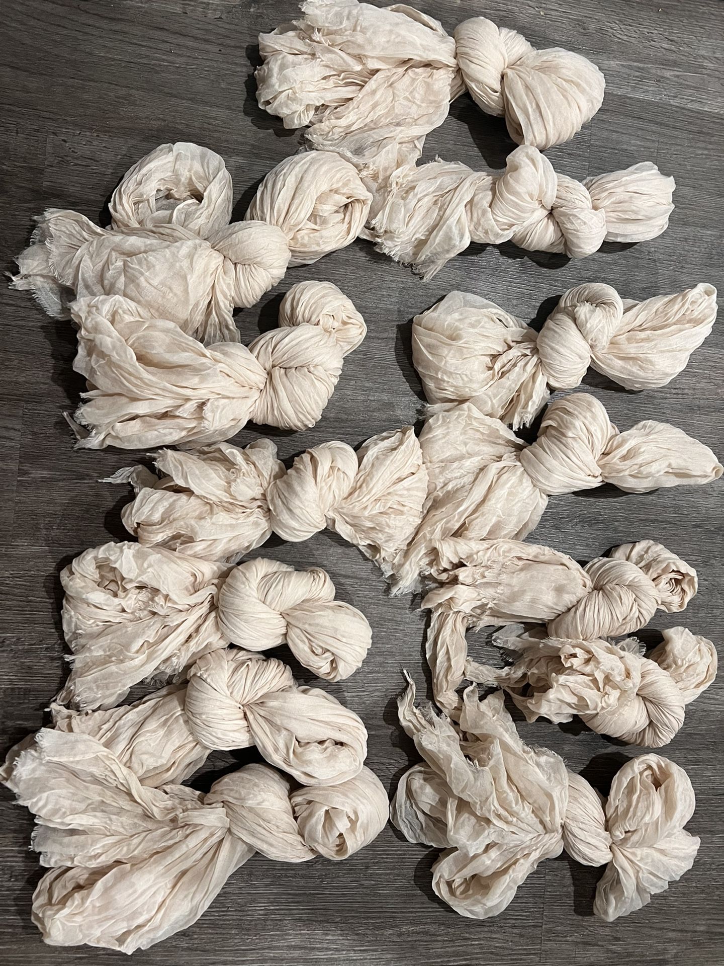 10ft Cream Gauze Cheesecloth Boho Table Runner - x13 available