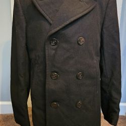 DSCP Quarterdeck Collection US Navy Men's Wool Peacoat Black 40L