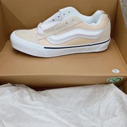 Tan And White Vans Women Size 6 