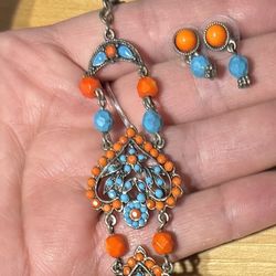 Vintage Treasure Choker & Matching Earrings