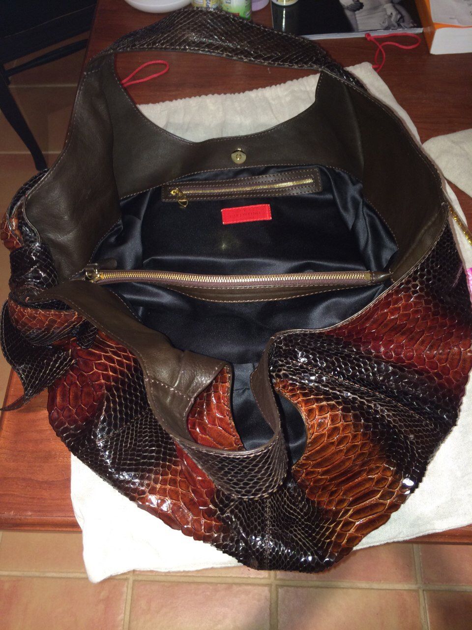 RARE Runway Snakeskin (Python) Shoulder Bag By Valentino