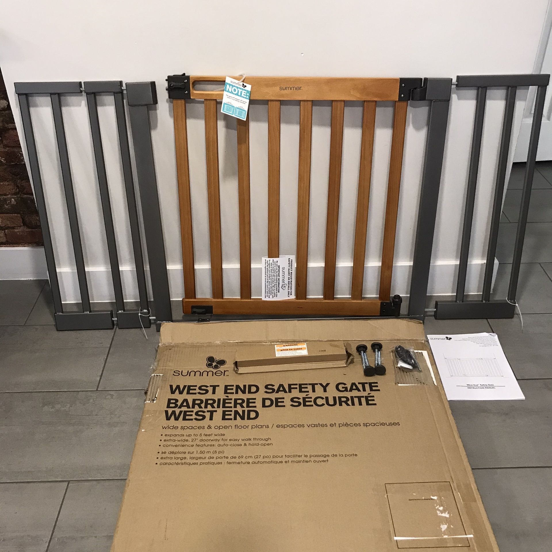 Dark Walnut Summer Infant West End Safety Gate Summer Infant West